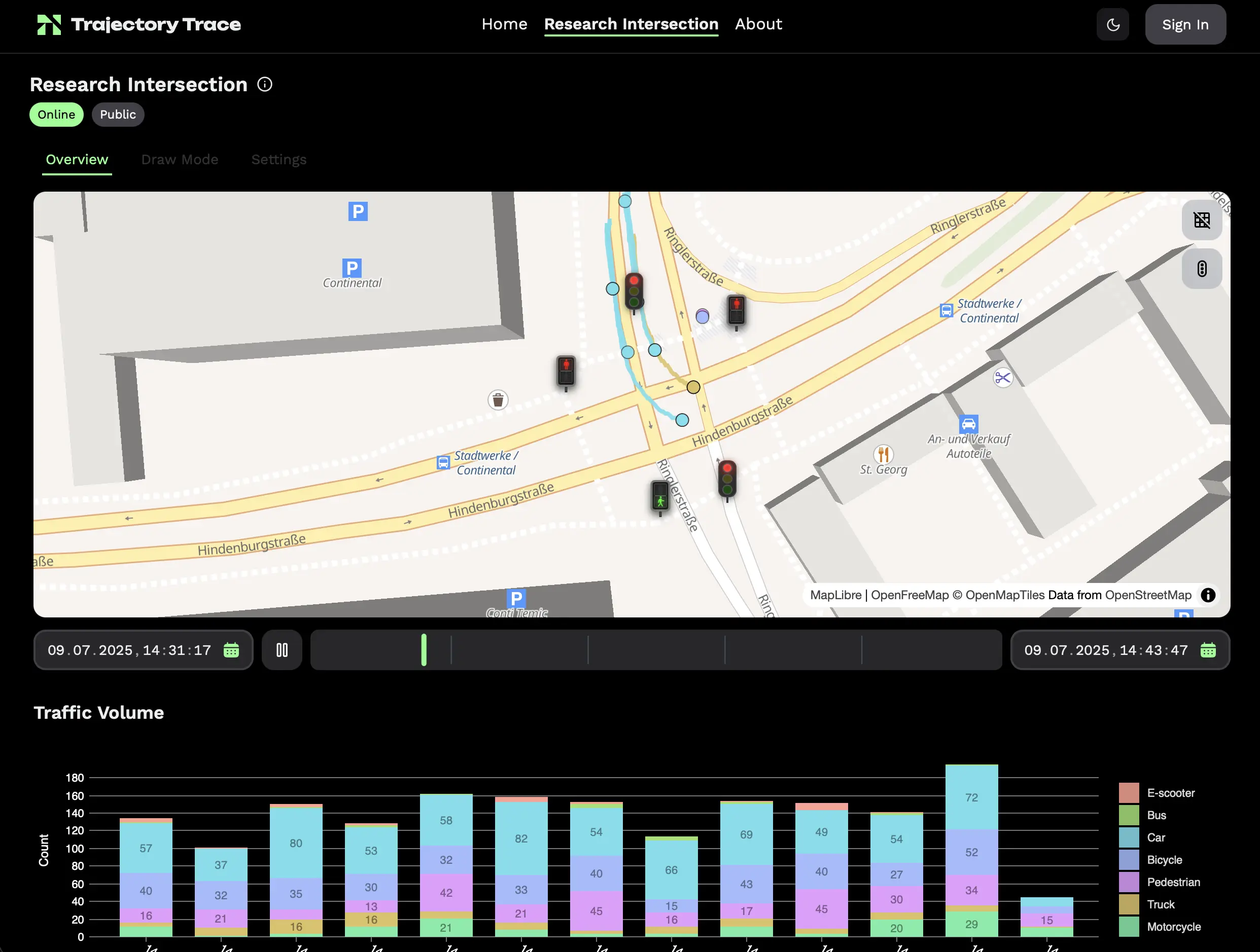 Trajectory Trace project screenshot